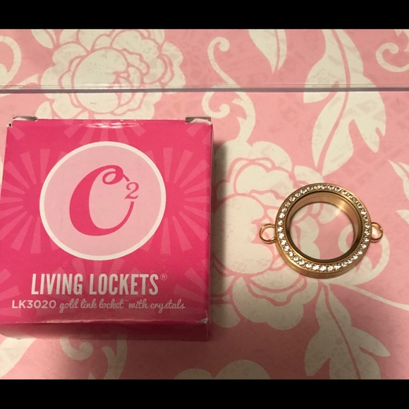 Origami Owl Jewelry - Origami Owl Gold Link Locket with Crystals